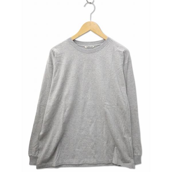 オーラリー AURALEE LUSTER PLAITING L/S TEE クルーネック ラスター