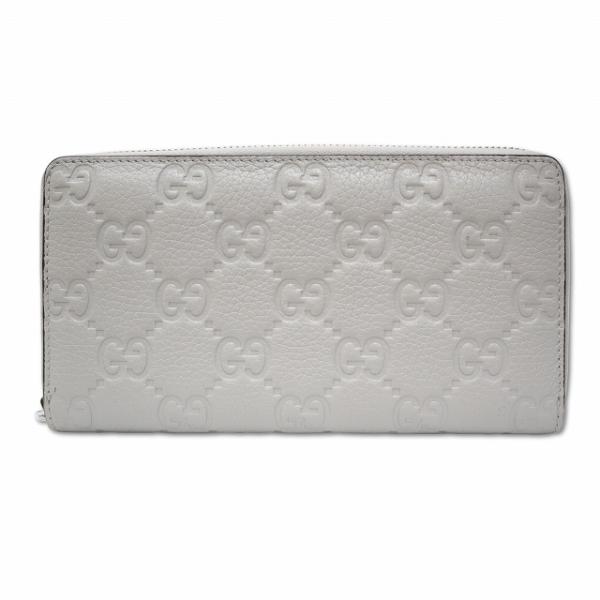 グッチ GUCCI グッチ インプリント ラウンド長財布 財布 レザー レディース グレー系 835003 【中古】 GUCCI（グッチ） GUCCI 835003 日本限定カラー インプリント ジップ