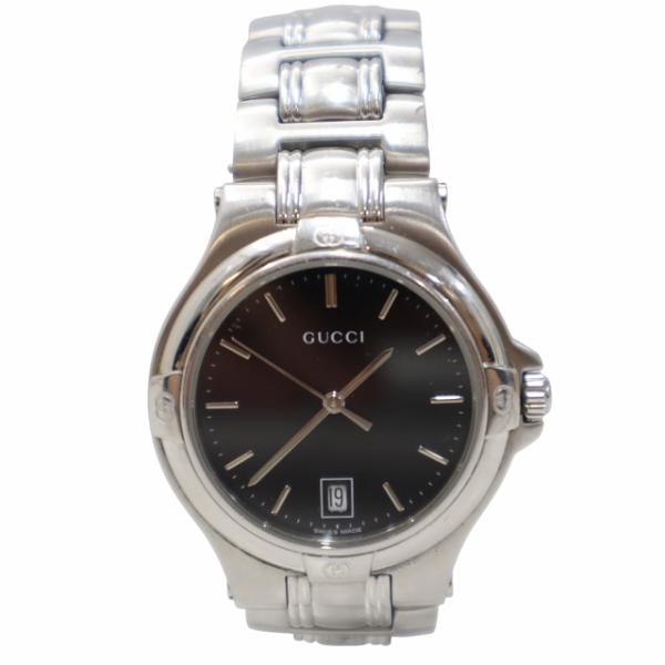 グッチ GUCCI デイト ダブルG クオーツ 腕時計 9040M ※ジャンク品 GUCCI（グッチ） デイト ダブルG クオーツ 腕時計 SILVER シルバー