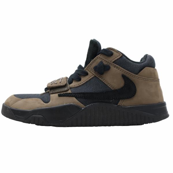 NIKE ×Travis Scott 25cm JORDAN JUMPMAN JACK TR CJ1 T-Rexx BLACK AND DARK MOCHA スニーカー US7 FZ8117-204 メンズ