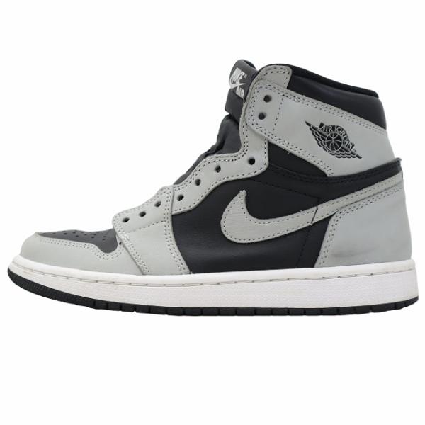 NIKE 24.5cm Air Jordan 1 High OG "Shadow 2.0" BLACK/LT SMOKE GREY-WHITE スニーカー US6.5 555088-035 メンズ