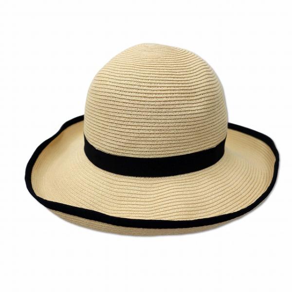 ABBANDONO ペーパー ストローハット 56.5-57.5cm ベージュ レディース