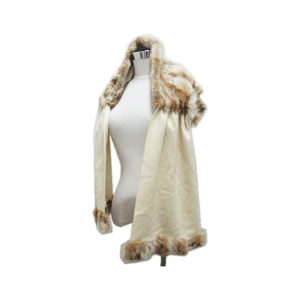 中古 フェンディ Fendi カシミヤ リアルファー マフラー 白 ストール 白 ストール Fendi レディース ベクトル 古着 0 ブランド古着販売のベクトル