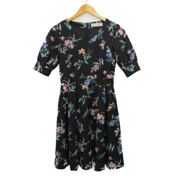 中古 トランテアン ソン ドゥ モード 31 Sons De Mode ワンピース 半袖 膝丈 花柄 36 マルチカラー 黒 ブラック レディース ベクトル 古着 0 ブランド古着販売のベクトル 通販 Yahoo ショッピング
