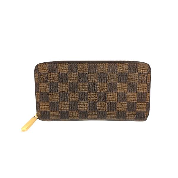 【中古】ルイヴィトン LOUIS VUITTON ジッピー・ウォレット ラウンド 財布 長財布 N60015 ダミエ 茶 ※MZ LOUIS VUITTON（ルイ・ヴィトン） ジッピー・ウォレット ラウンド 財布