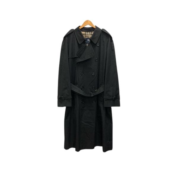 y082901 バーバリーロンドン　トレンチコート　ベルト　チェック　ブラック y082901 バーバリーロンドン トレンチコート ベルト チェック