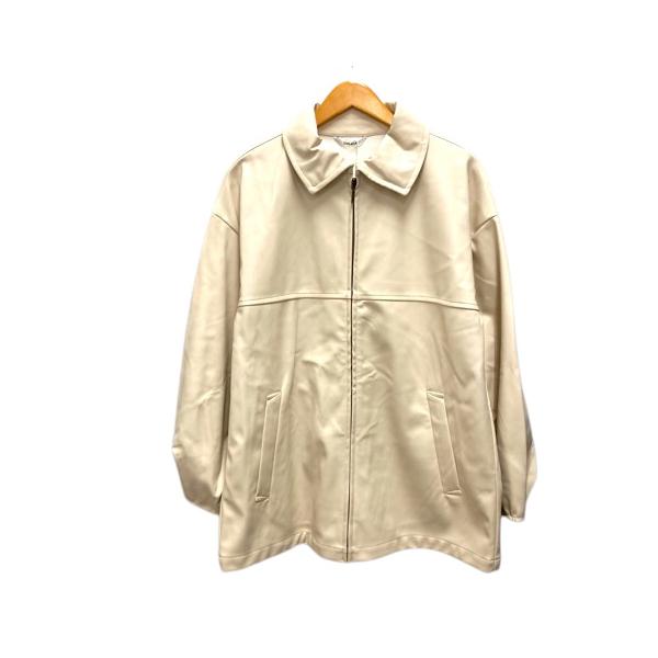 未使用品 ルララ LULALA ジャケット ブルゾン フェイクレザー 無地