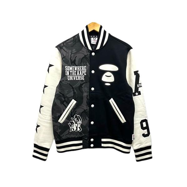 極美品 AAPE BY A BATHING APE ベイシングエイプ スタジャン A BATHING APE アベイシングエイプ スタジャン ブルゾン