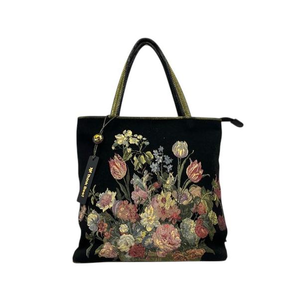 Think Bee! シンクビー キャディバッグ 花柄 シンクビー! Think Bee ハンドバッグ トートバッグ 布製 花柄 刺繍
