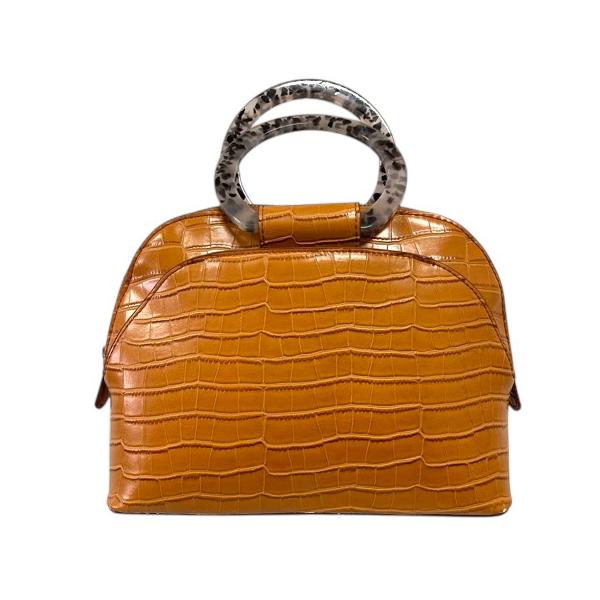 ZARA（ザラ） ハンドバッグ クロコダイル アニマル ラウンド型