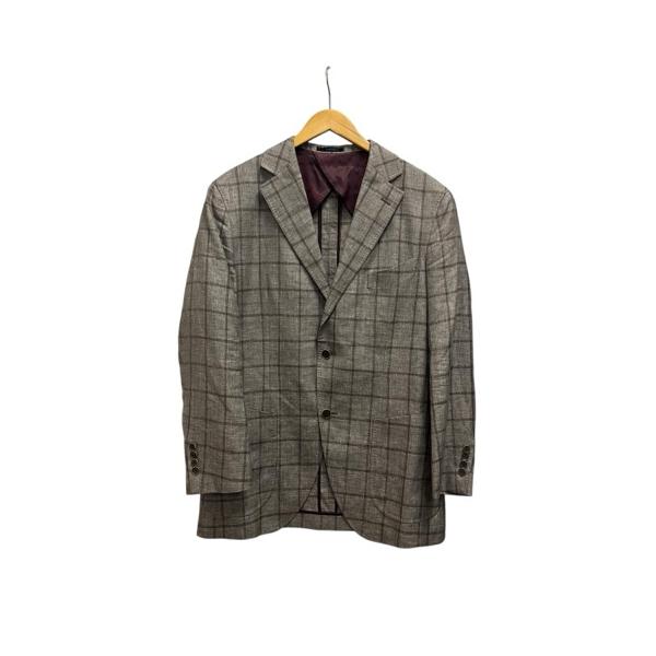 ロロピアーナ Loro Piana テーラードジャケット 長袖 チェック リネン