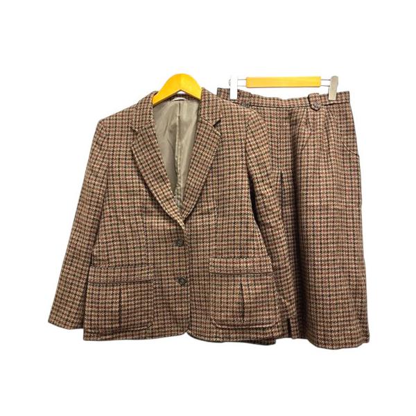 BON CHECK セットアップ ジャケット スカート ウール ミモレ丈 千鳥格