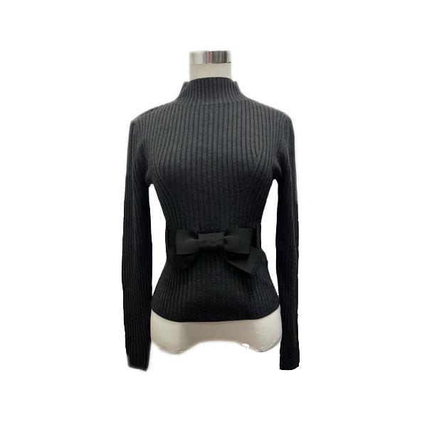 エムズグレイシー♡♡♡一点 リボン付きリブ編みセーター サイズ38 エムズグレイシー♡♡♡一点 リボン付きリブ編みセーター サイズ38 M'S