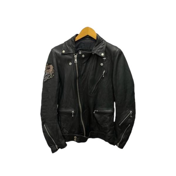 FranCisT.MOR.K.S. 黒 レザーダブルライダースジャケット フランシストモークス FranCisT MOR.K.S レザーダブルライダース 長袖