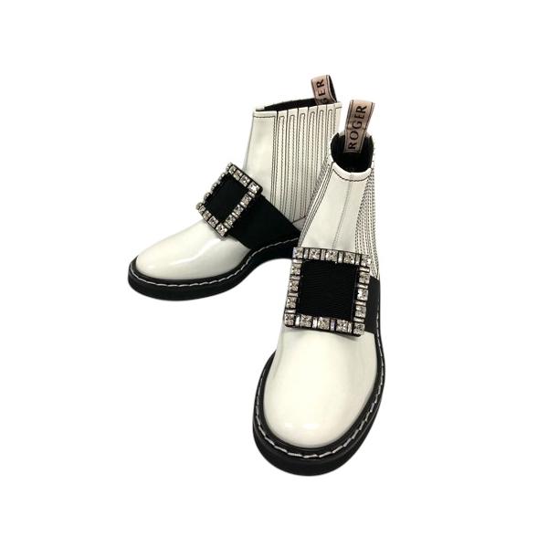 ロジェヴィヴィエ ROGER VIVIER ショートブーツ サイドゴア エナメル