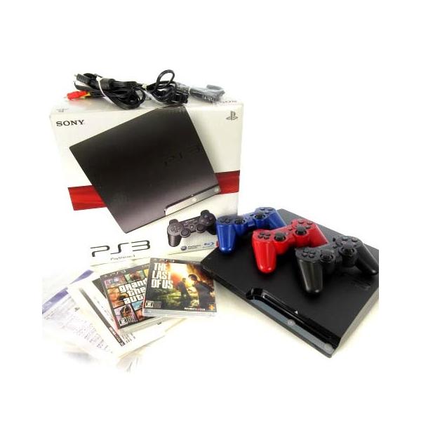中古 ソニー Sony Sony Playstation 3 Ps3 1gb Cech 00a 本体 旧薄型 本体 チャコールブラック コントローラー3個 ソフト2点 Gta5 ラストオブアス 022 ブランド古着販売のベクトル