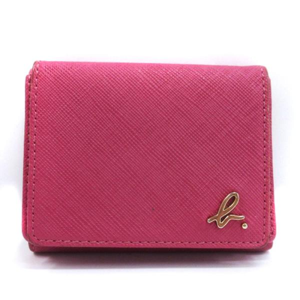 ○★新品未使用　agnes b. (アニエスベー)　三つ折り財布　ピンク agnes b アニエスベー 三つ折りウォレット ブランドギフト可