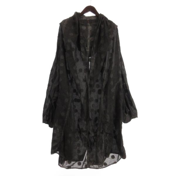 other - もゆる センソユニコ カーディガン 長袖 ロング ドット シアー 黒系 M-L もゆる MOYURU センソユニコ カーディガン 長袖 ロング 水玉