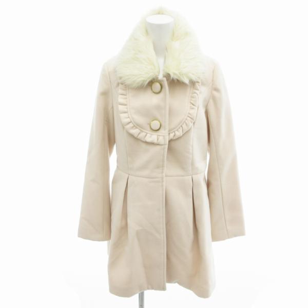 リズリサ LIZ LISA コート フェイクファー ミドル丈 0 ピンク /HO