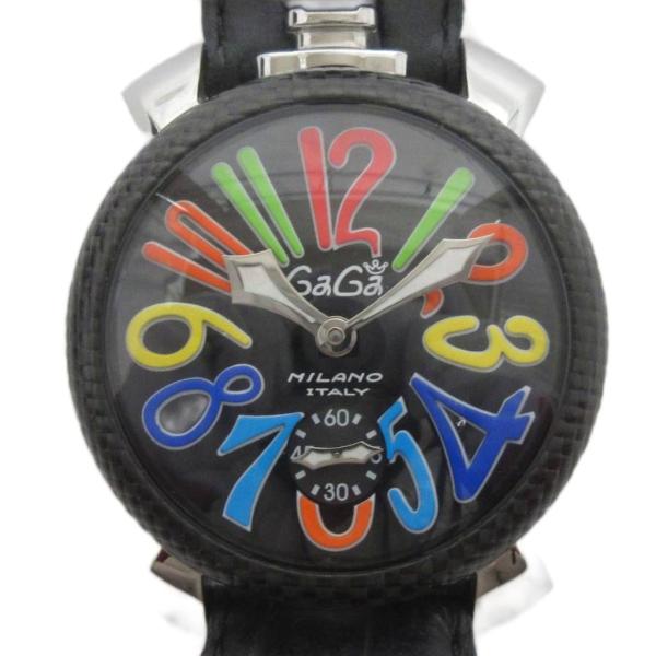 ガガミラノ GaGa MILANO マヌアーレ48MM カーボンベゼル 腕時計 機械式