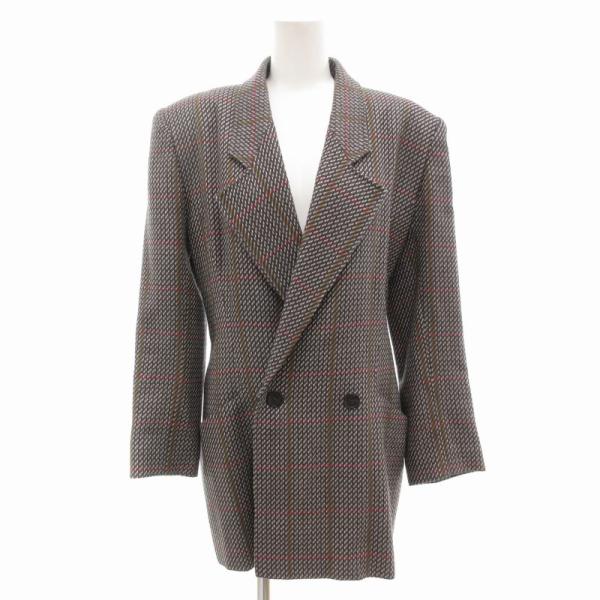 クロエページ 50個 Chloe クロエ CHLOE テーラードジャケット 総裏地 ダブル 総柄 40 XL