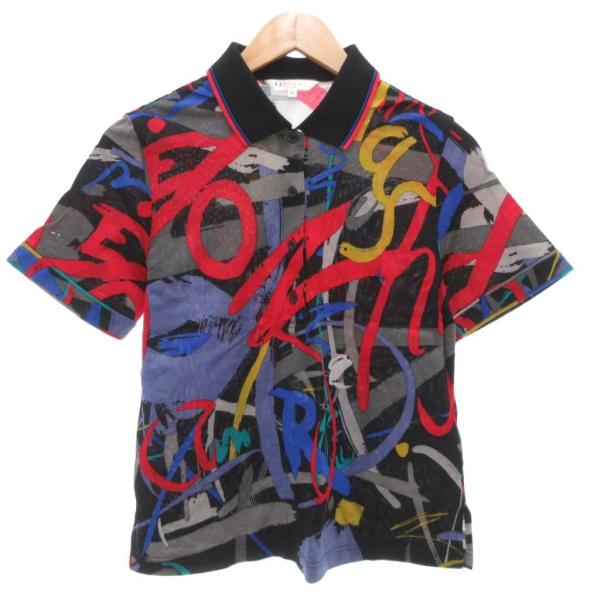 レオナールスポーツ LEONARD SPORT ポロシャツ ロゴ 総柄 半袖 42