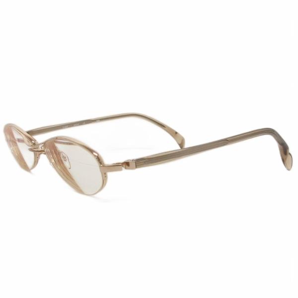 フォーナインズ 999.9 眼鏡 メガネフレーム ハーフリム S-450T チタン 度入り シャンパンゴールド 53□16 136 メンズ【ブランド】フォーナインズ 999.9【表記サイズ】53□16 136【実寸サイズ】レンズの大きさ：5...