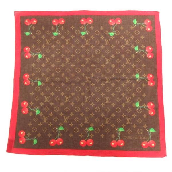 LOUIS VUITTON ルイヴィトン 村上隆 モノグラム チェリー スカーフ