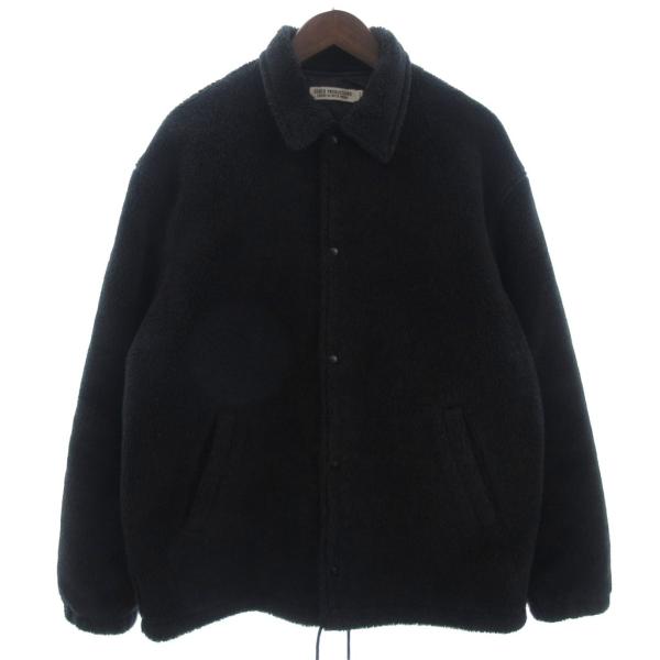 COOTIE クーティー ウールメルトンコート シープボア 黒 ブラック 中綿 クーティー COOTIE ボア コーチジャケット 中綿 黒 ブラック L メンズ
