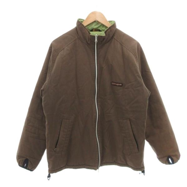 スナグパック Snug pak リバーシブルジャケット パフジャケット 中綿 L ブラウン ベージュ グリーン /IU メンズ