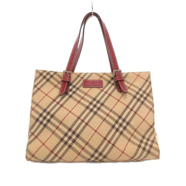 バーバリーブルーレーベル 赤レザーハンドバッグ BURBERRY BLUE LABEL（バーバリーブルーレーベル） ハンドバッグ ノバ