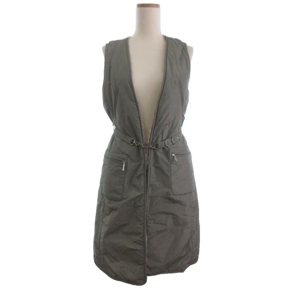 【中古】Sマックスマーラ 'S Max Mara ロングジレ ベスト ラビットファー カーキ系 40 レディース S MAXMARA（エスマックスマーラ） Sマックスマーラ 'S Max Mara