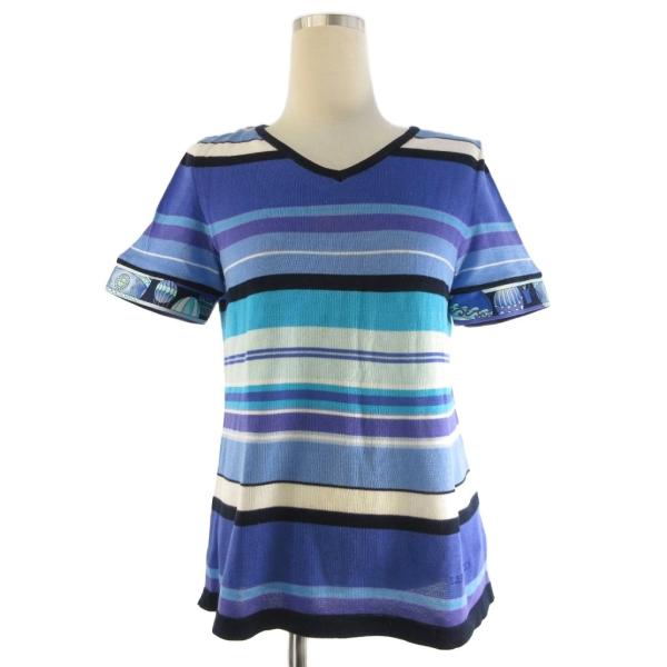 レオナールスポーツ LEONARD SPORT ニット カットソー 半袖 Vネック