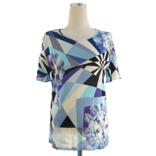 レオナールスポーツ LEONARD SPORT カットソー 半袖 クルーネック 花柄