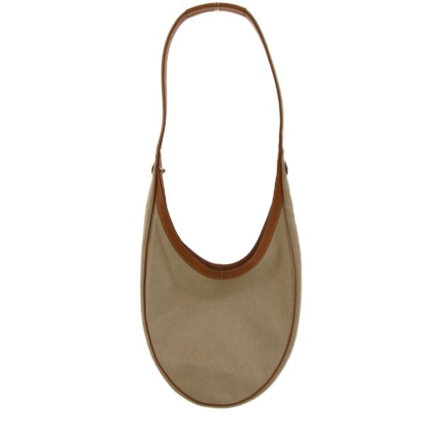 美品 HERMES エルメス サックルコ MM トワルアッシュ レザー ショルダー バッグ a3707 HERMES - 美品 HERMES エルメス サックルコ MM トワルアッシュ レザー