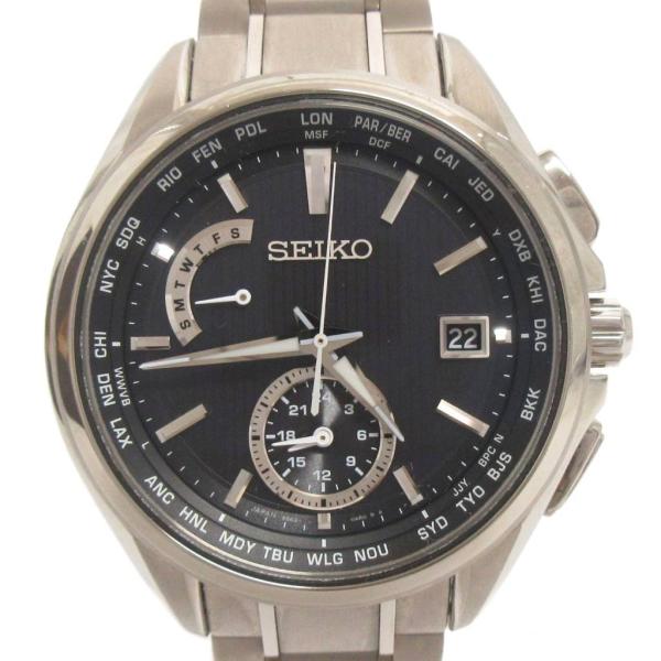 セイコー SEIKO ブライツ 腕時計 8B63-0AV0 チタン アナログ ソーラー