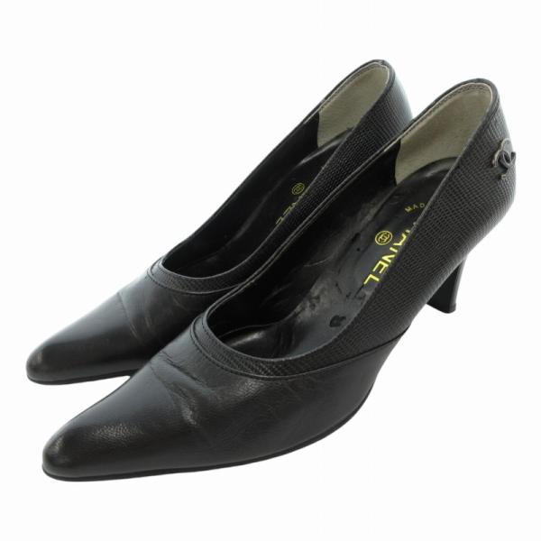 シャネル ココマーク パンプス CHANEL シャネル ココマーク パンプス シューズ ヒール ポインテッド