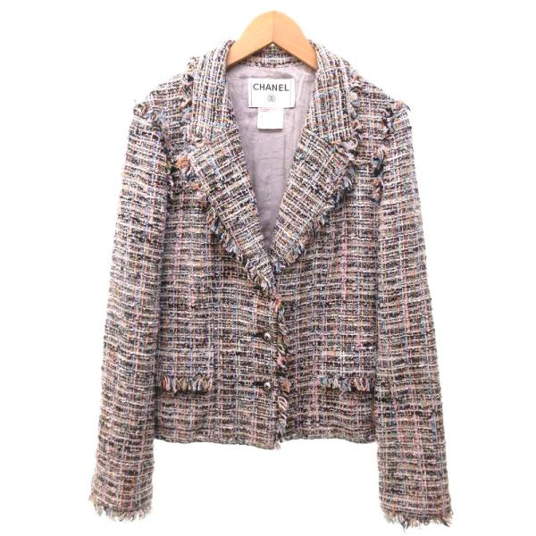 極美品　CHANELシャネル　ブレード　花柄　ココマーク ツイード　ジャケット CHANEL シャネル 22AW ココボタンツイードジャケット