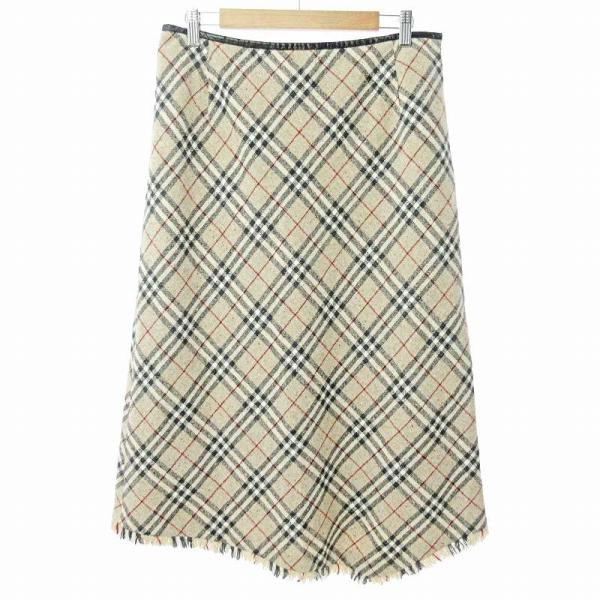 【美品・大きい】バーバリーロンドン ノバチェックスカート ウール アンゴラ 44 バーバリー ロンドン BURBERRY LONDON 大きいサイズ ノバ
