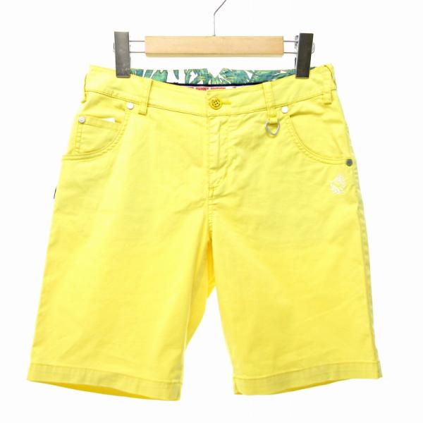 極美品バーバリー2wayハーフパンツ ゴルフにも L ハニーベージュ B0430 BURBERRY バーバリー GOLF ゴルフ ハーフ パンツ size7/紺