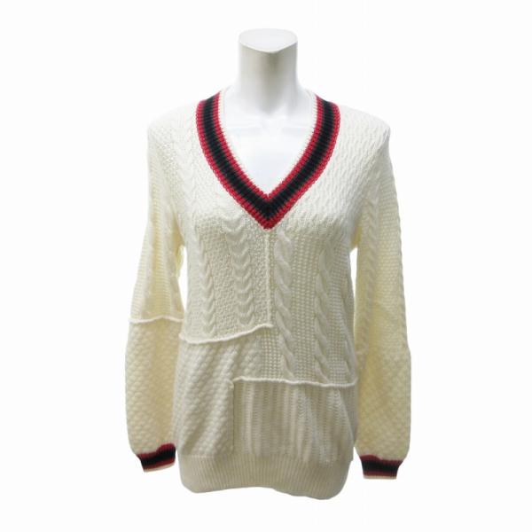 DIESEL（ディーゼル） ケーブルニット セーター ライン ウール 長袖 S