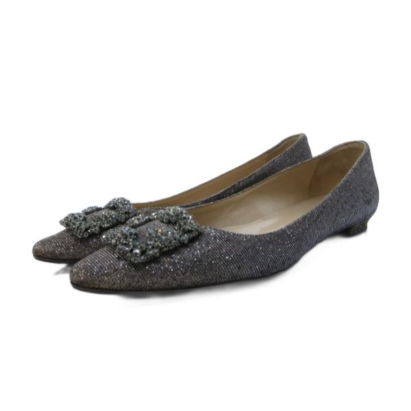 マノロブラニク MANOLO BLAHNIK ハンギシ パンプス フラットシューズ