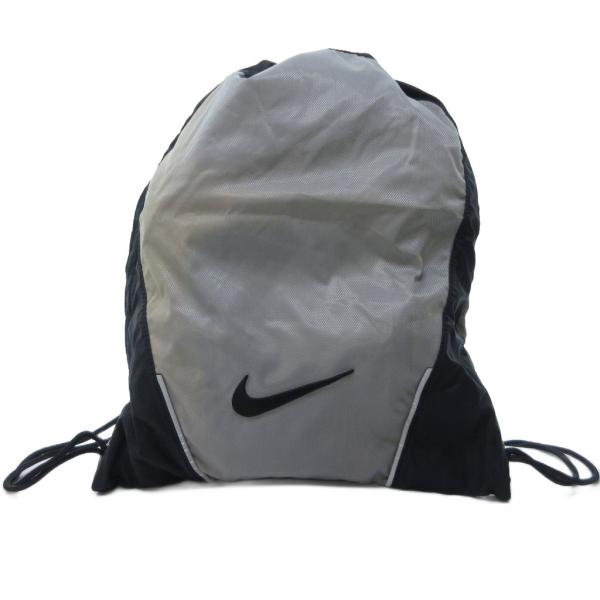 NIKE（ナイキ） ナップサック リュック ロゴ刺繍 グレー 黒 ブラック