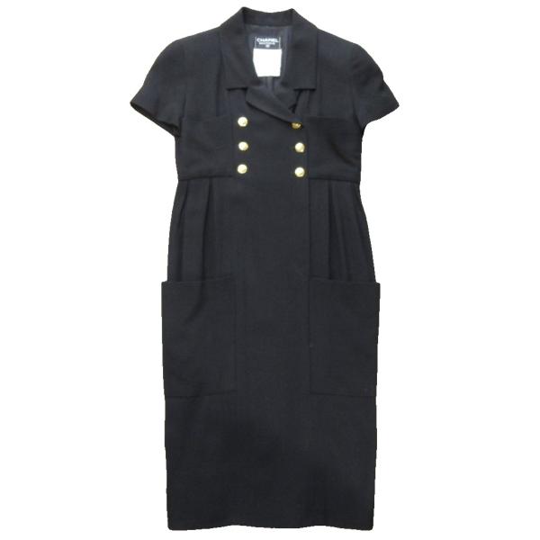 CHANEL（シャネル） ヴィンテージ ダブルブレスト ギャザーワンピース