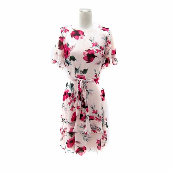 ローレンラルフローレン ワンピース ミモレ丈 半袖 ラウンドネック 花