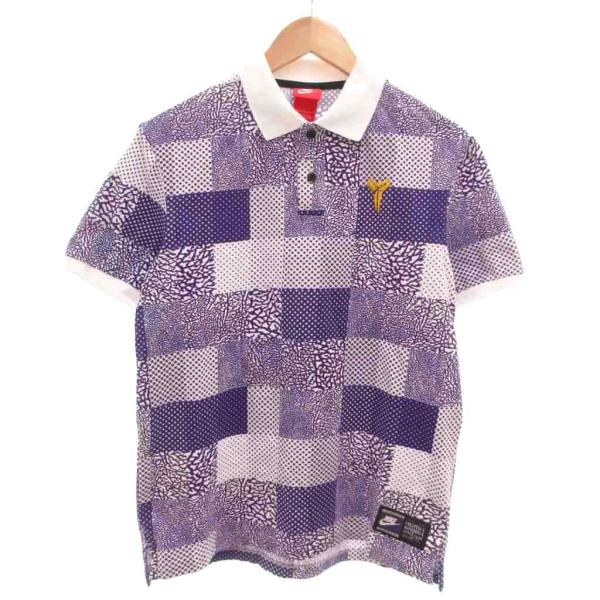 NIKE（ナイキ） NIKE MMXIV NFTB 美品 ポロシャツ 半袖 L 紫 白