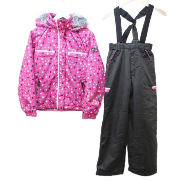 SPALDING スポルディング スキーウェア 上下 キッズ 160 スポルディング SPALDING スキーウェア セットアップ 上下 ドット柄