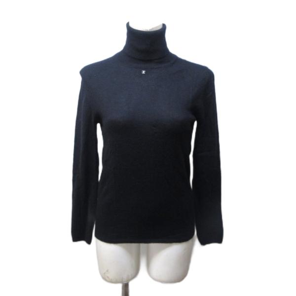 CHANEL シャネル　ニット カットソー 長袖 オフタートル カシミア混 CHANEL（シャネル） CHANEL 98A ココマーク カシミヤ タートルネック