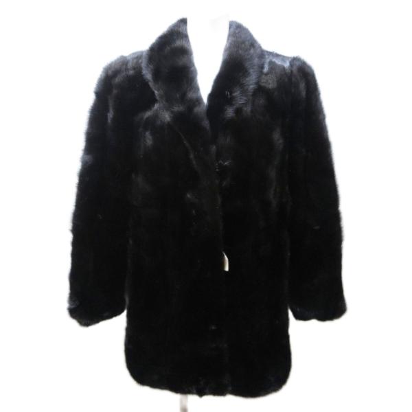 ●SAGA MINK サガミンク銀タグ毛皮リアルファーコート高級美品MからL サガミンク SAGA MINK 銀サガ ミンクファーコート ジャケット ショール