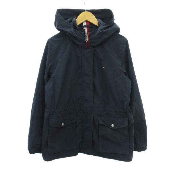 美品 トミーヒルフィガー ダッフルニットジャケット ネイビー XXL ロゴ